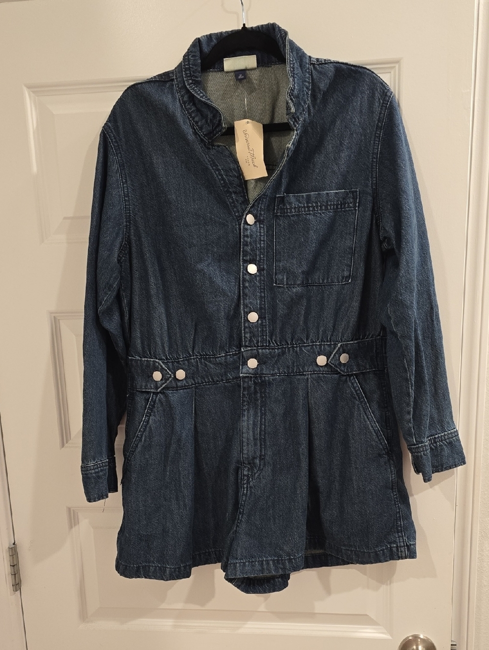 Universal Thread Dark Blue Denim Jumpsuit Romper